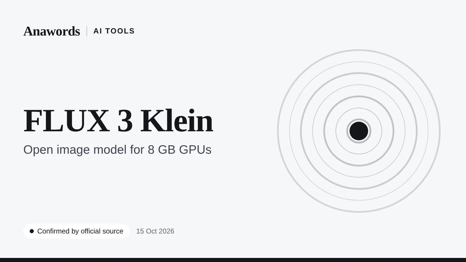 Anawords illustration (not a photo): FLUX 3 Image Klein. 5.6-billion-parameter open image model. Confirmed by official source.